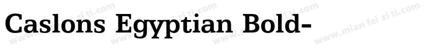 Caslons Egyptian Bold字体转换